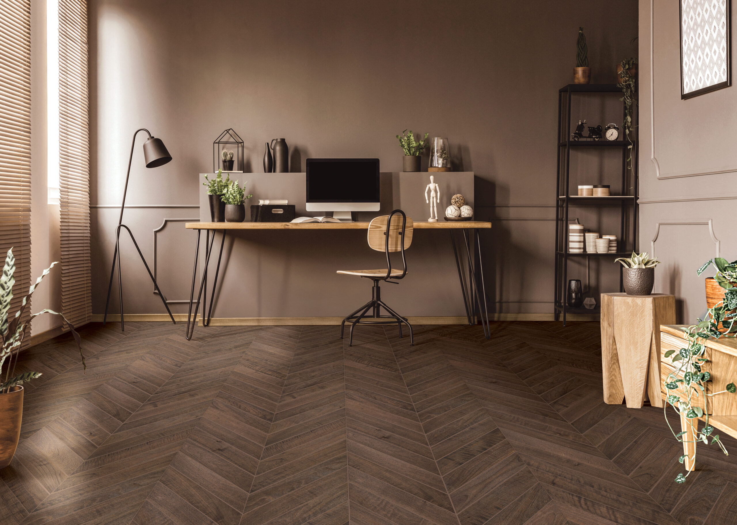 Brunt Dark Walnut | Chevron Engineered Hardwood - Image 2