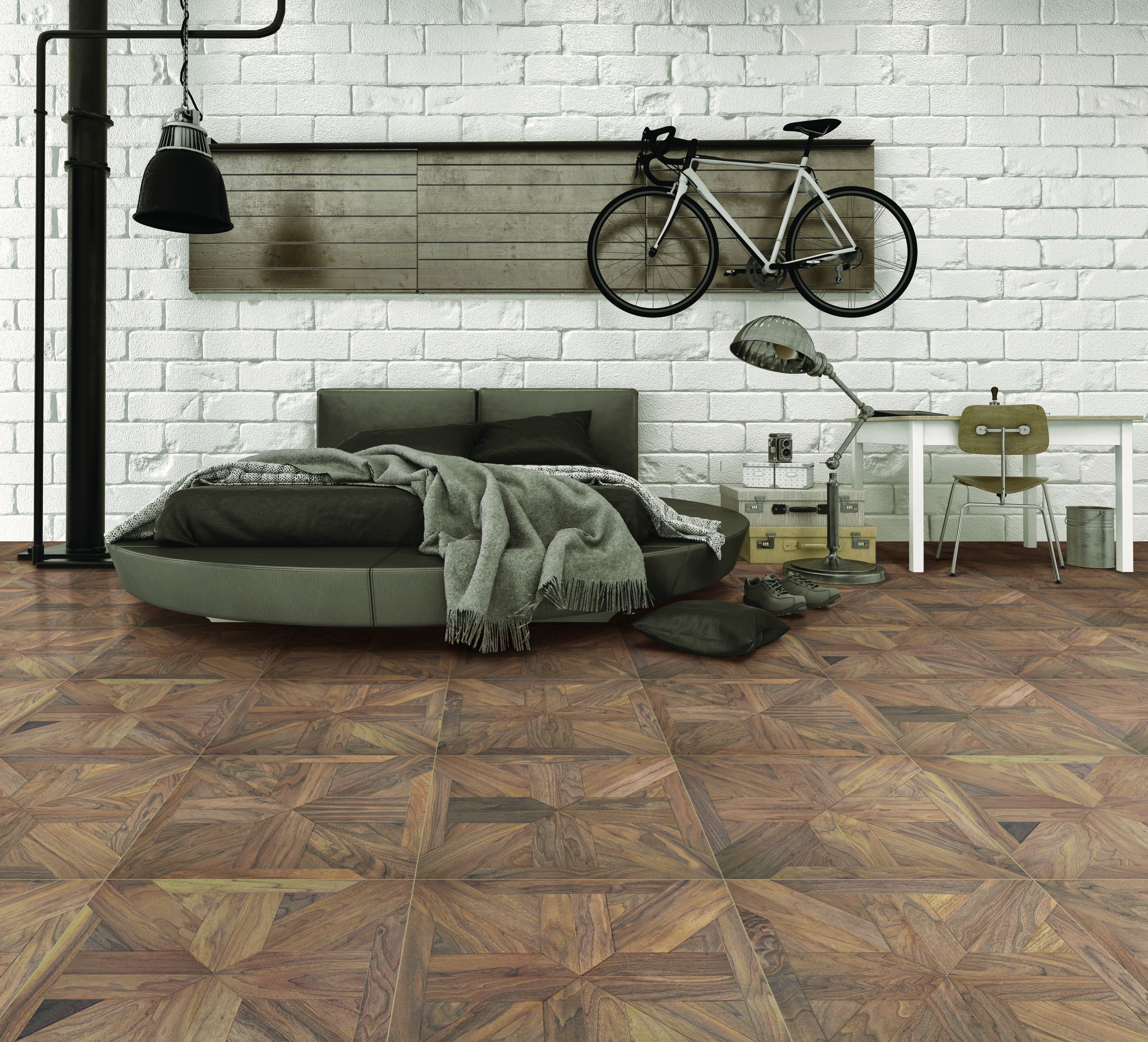Quadrotte Walnut | Geometrical Pattern
