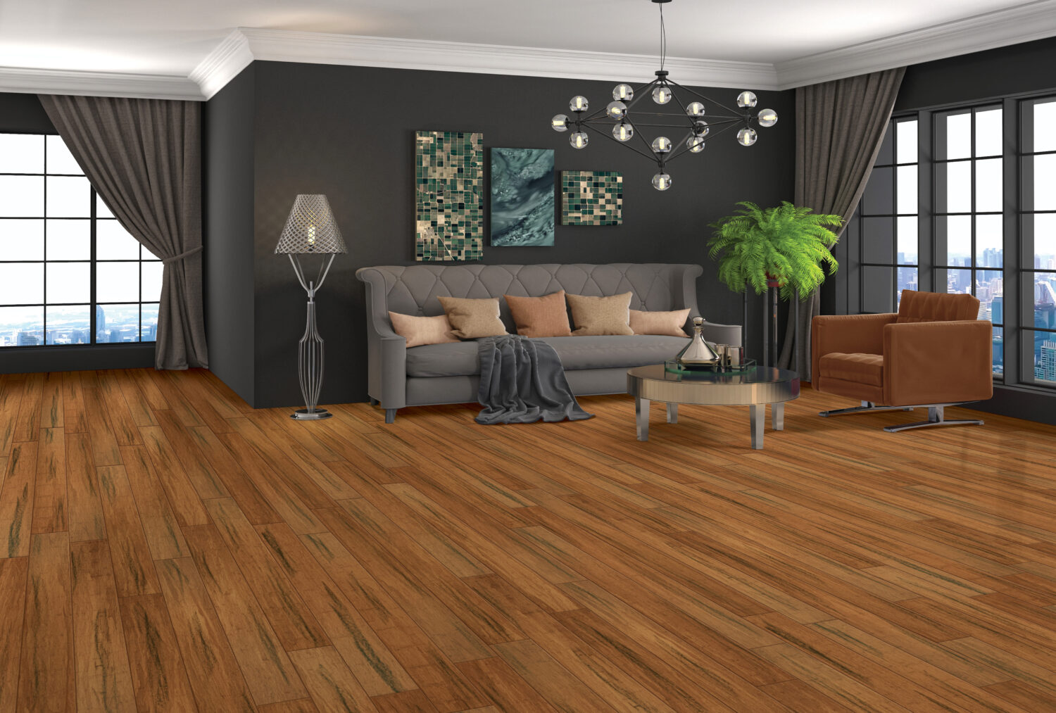 Rustic Brown | Solid Bamboo Indoor