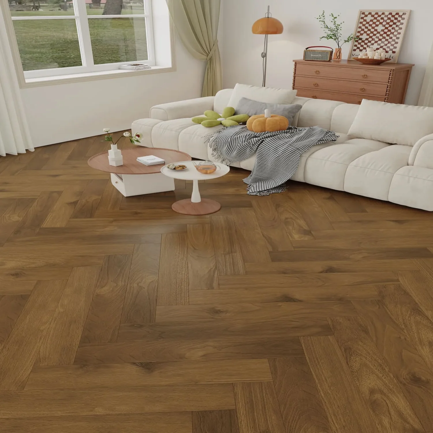 Walnut Siena #2175 | Manuscript 8 Herringbone